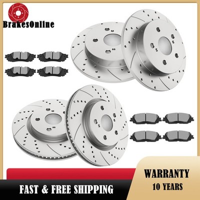 Front and Rear Brake Rotors Pads fit for Toyota Rav4 2019-2021 Venza 2021-2022