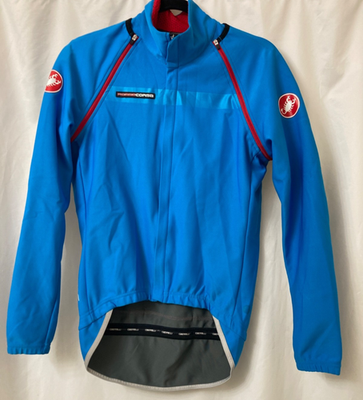 Castelli Rosso Corsa Gabba Cycling Jacket Large Windstopper Zip