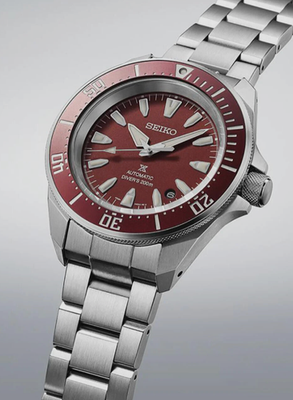 Seiko SRPL11 Prospex Red Dial Automatic Samurai Diver Watch 200m
