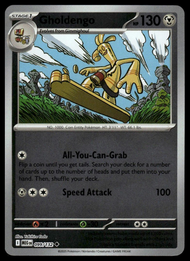 Gholdengo ME01: Mega Evolution #099/132 Reverse Holo NM
