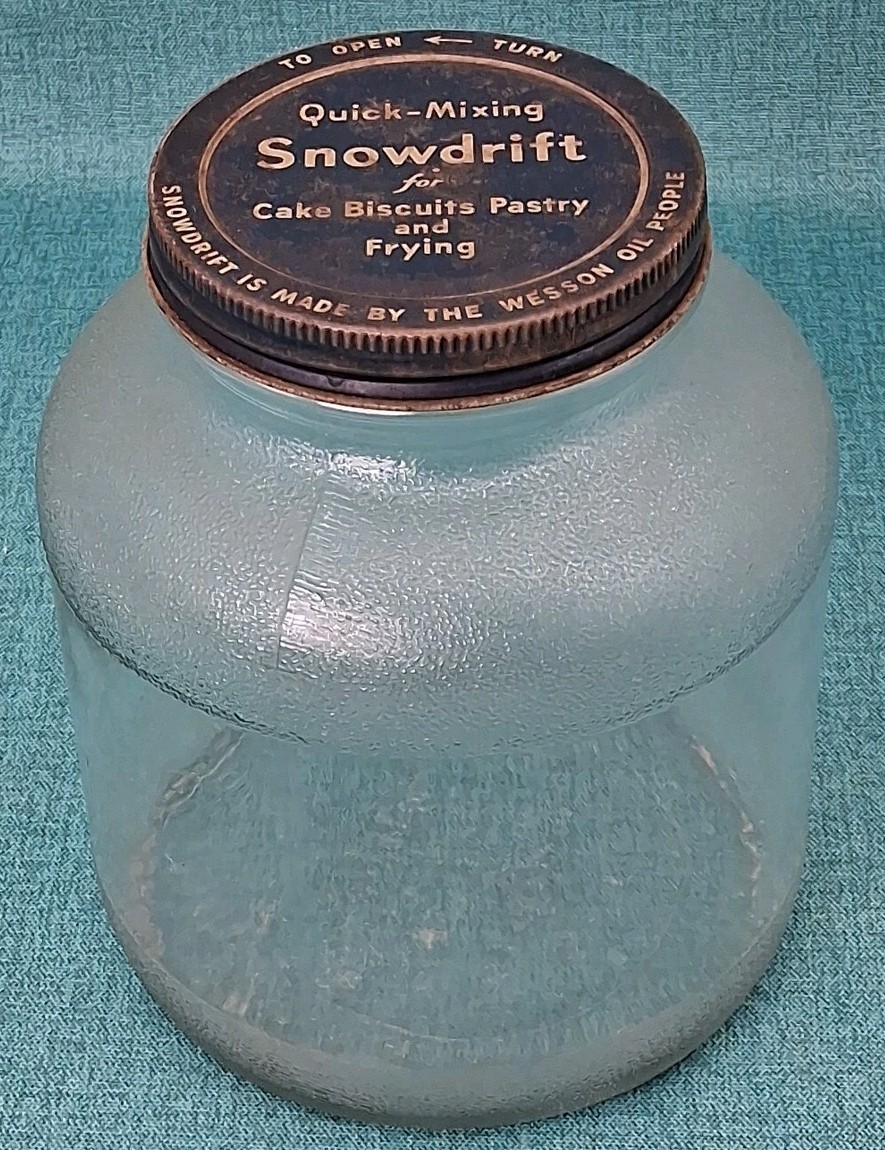 Glass Jar W/lid Circa 1940's