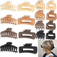 16 PCS Large Matte Claw Hair Clips, 90's Vintage, Strong Hold for Thick/Thin