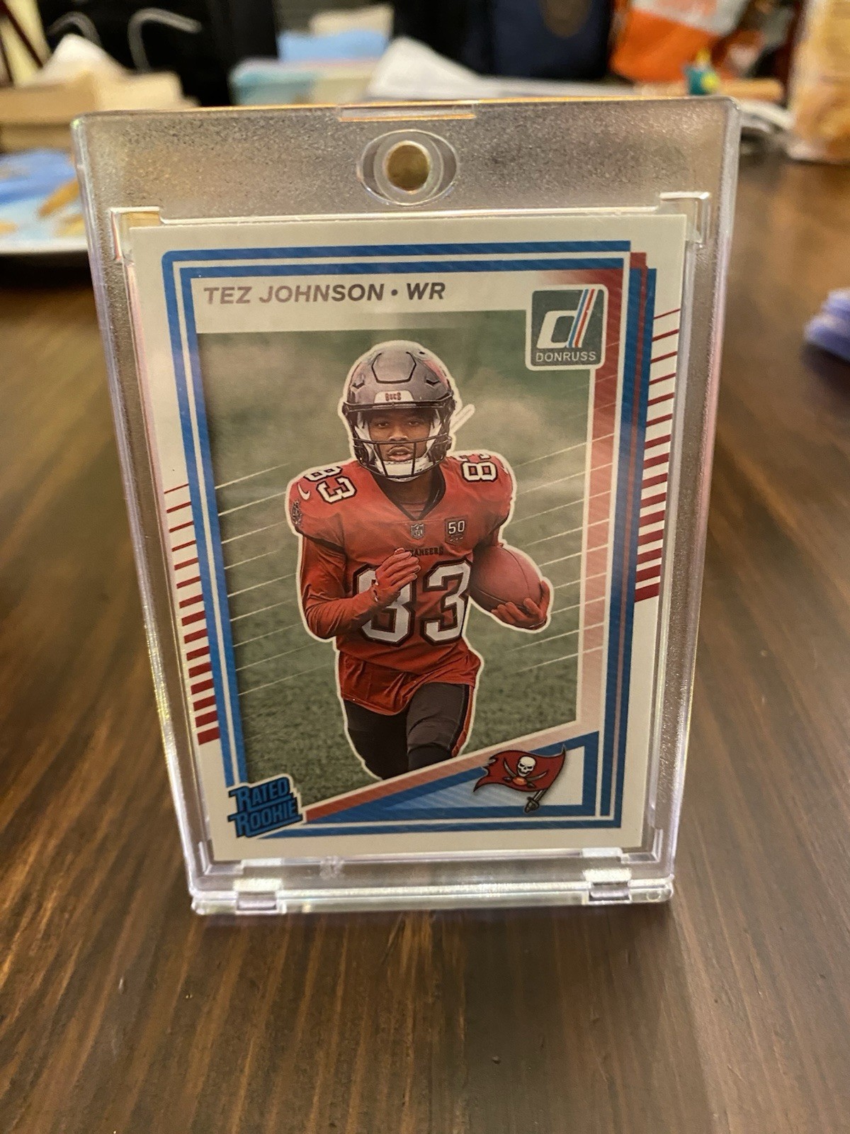 Panini 2025 Donruss Tez Johnson #313 Rated Rookie Buccaneers NFL Football Card