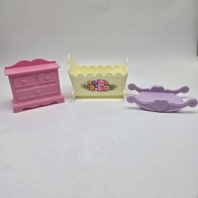Vintage My Little Pony Lullaby Nursery Rocking Cradle Dresser Rocker