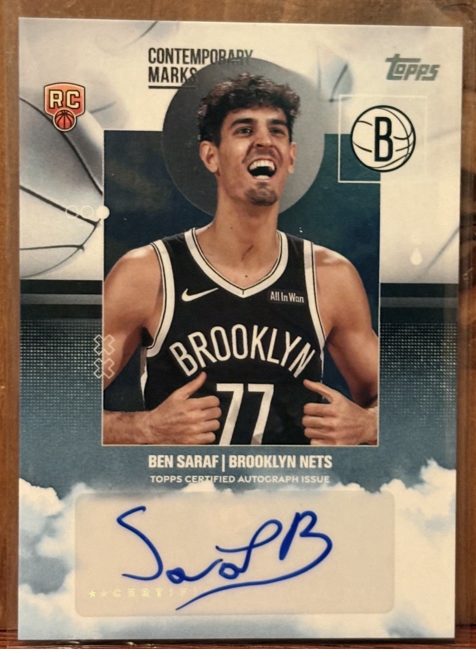 2025-26 Topps - Contemporary Marks - Ben Saraf #CM-BS - Rookie Autograph - Nets