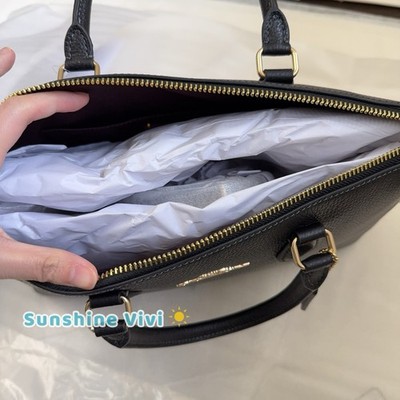NWT COACH Georgia Satchel In Refined pebble leather CR156 Gold