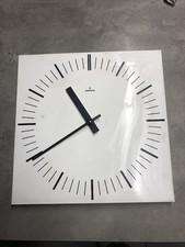 Siemens Fabrik Uhr Wanduhr Industrie Bahnhof Werk 1970er Vintage eckig Werkstatt