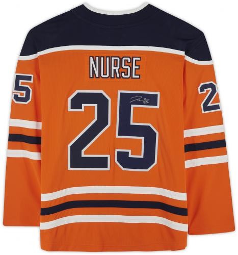 Camiseta deportiva firmada por Darnell Nurse Edmonton Oilers Orange Breakaway - Imagen 2 de 5