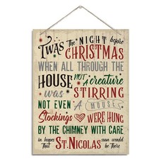 Christmas Wood Sign, Farmhouse Christmas Decor, Rustic Hanging Wood Plaque Si...
