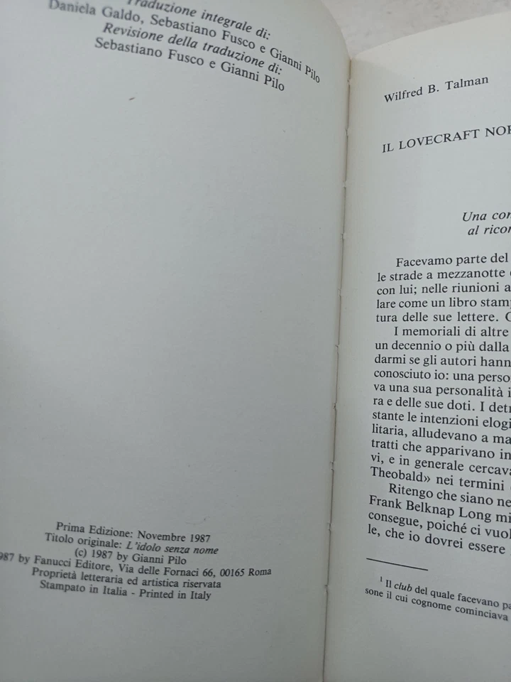 Tutto Lovecraft Vol.2: L'idolo senza nome - Fanucci - 1^ Edizione 1987 - Immagine 4 di 4