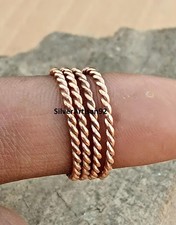 Handmade Solid Brass Ring Set: Boho Stackable Rings , All Size