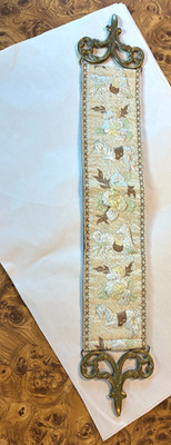 Vintage Corona Decor French White Horse Floral Tapestry Wall Hang Bell Pull 20''