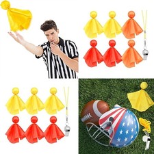 6pcs Challenge Flags Referee Flags Penalty Flags for Soccer Ref Umpire Coaches