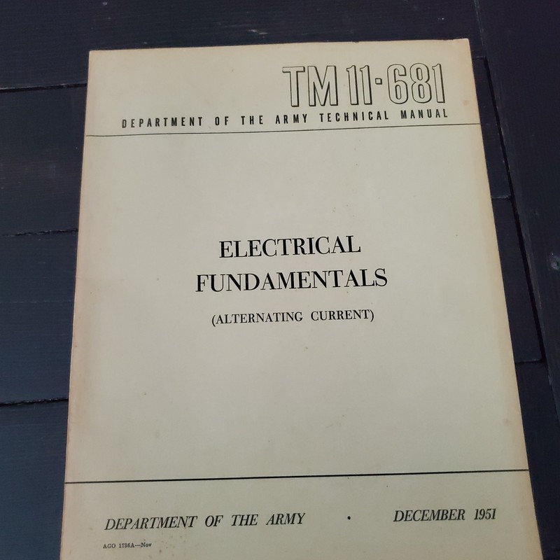 1951 ELECTRICAL FUNDAMENTALS (A/C) TM 11-681, Department of the Army Tech