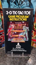 Vtg 1980 3-D TIC-TAC-TOE Atari 2600 CX-2618 System Game Instruction Booklet ONLY