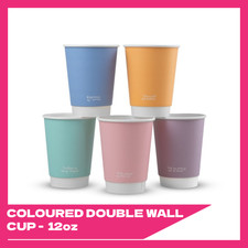 Colourful Double Wall Coffee Cup - Hot Drinks Cups Coffee Hot Chocolate Tea