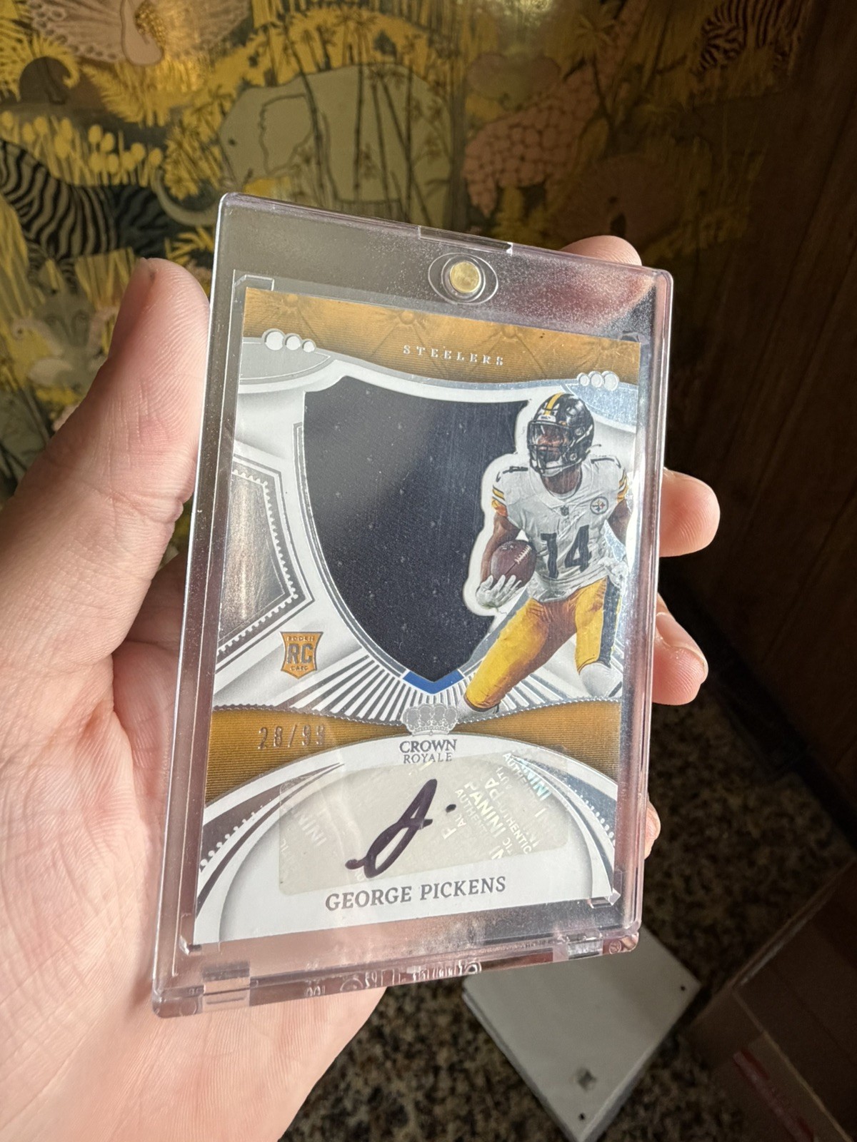 2022 Chronicles Crown Royale RPA /99 George Pickens Rookie Patch Auto Steelers