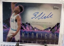 2024 Topps Midnight Brandon Miller Rookie Horizon Signatures Auto Hornets