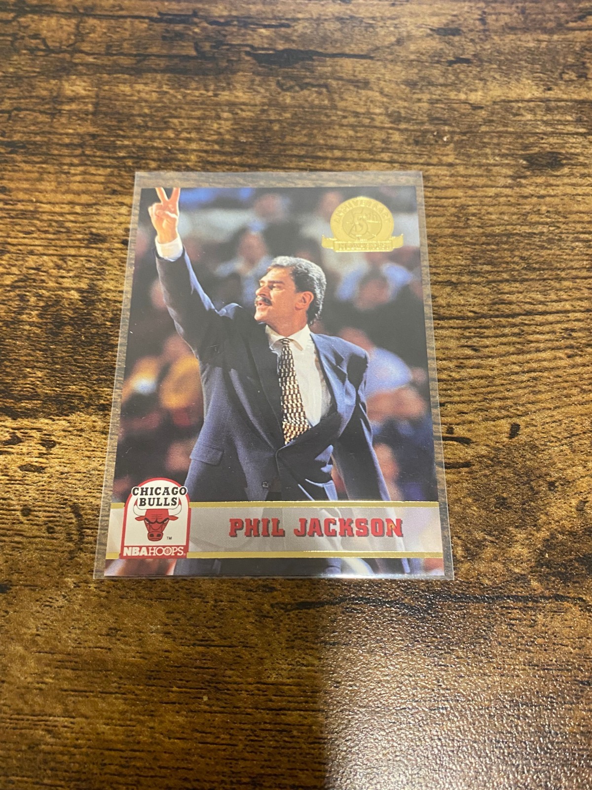 1993-94 NBA Hoops 5th Anniversary Phil Jackson #233 Gold