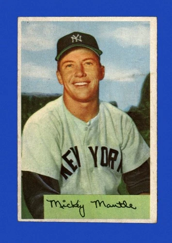 1954 Bowman Set-Break # 65 Mickey Mantle VG-VGEX (crease) *GMCARDS*