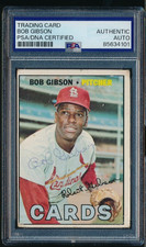 1967 Topps #210 Bob Gibson signed auto autograph PSA/DNA vintage bp