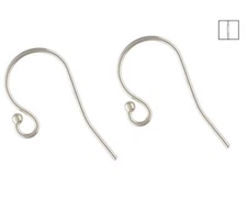 925 Solid Sterling Silver Ball End Earwire Hook Earring Findings 10pcs/5 pairs