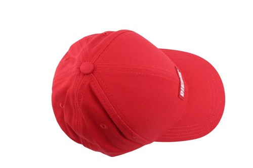 DIESEL Corry-Gum Men Cap OS Red Baseball Cotton Patch Front Logo Casual Unisex - Picture 5 of 14
