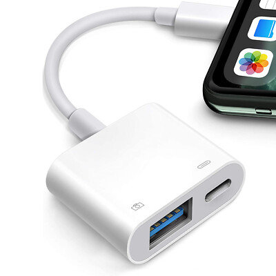 For iPhone 13 & 12 OTG Data Sync Cable Supports USB Flash Drive