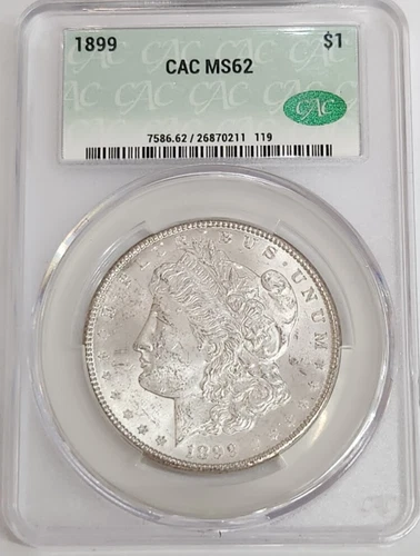 1899 MS62 Morgan Silver Dollar CACG