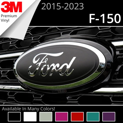 BocaDecals 2015-2023 Ford F150 Emblem Overlay Insert Decals (SET OF 2)