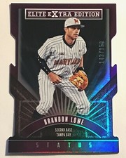 2015 Panini Elite Extra Baseball BRANDON LOWE Tampa Bay Rays Status Diecut /150