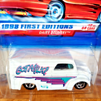 Hot Wheels Vintage 1998 First Editions Dairy Delivery White Got