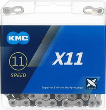 NEW SEALED 49 KMC X11, 11 Speed Chain, 114 Link, Grey/Grey NICKEL PLATED