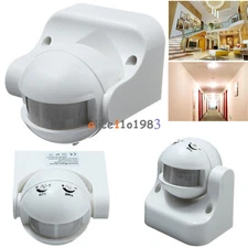 White Outdoor 180° Degree Security PIR Motion Movement Sensor Detector Switch