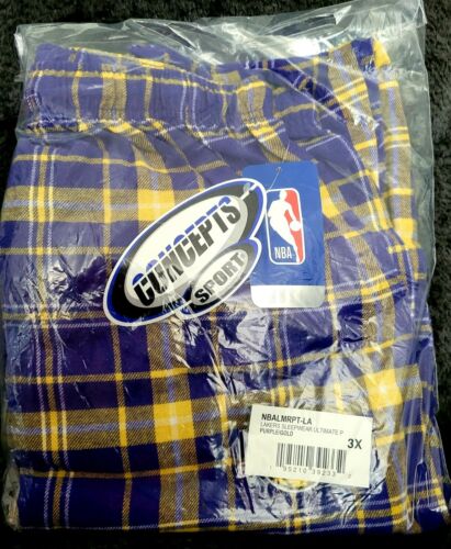 Brand New NBA Concepts Sports Lakers Sleepwear- 3x Purple/Gold