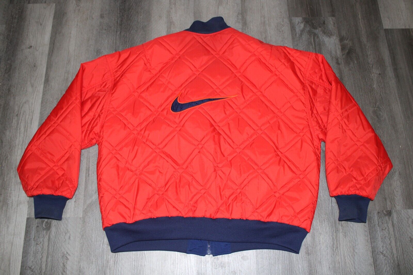 Nike 90s 2XL Swoosh Reversible Puffy Quilted Bomb… - image 4