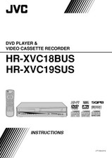 JVC HR-XVC18BUS HR-XVC19SUS VCR Owners Instruction Manual Reprint