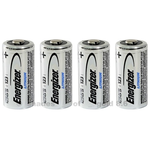 4 x CR123 Energizer 3V Lithium Batteries (CR123A, DL123, 123, EL123