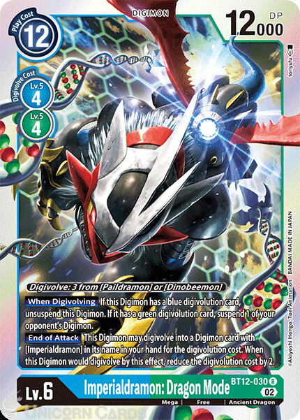 BT12-030 Imperialdramon: Dragon Mode :: Rare Digimon Card :: BT12: Across Time :
