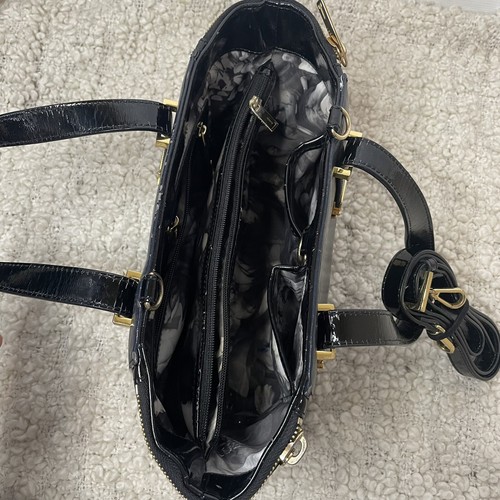 Ted Baker Leather Blue and Black Satchel Bag Purse - Picture 8 of 9
