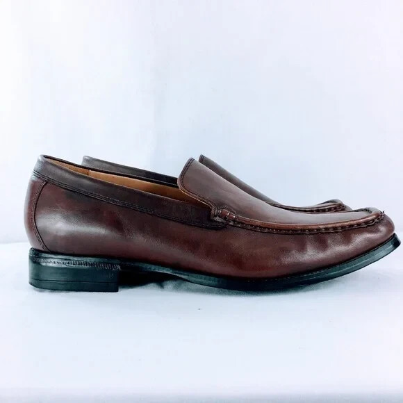 Abeo BIO System 7897 Mens Shoe Dark Brown Leather Moc Toe Slip On