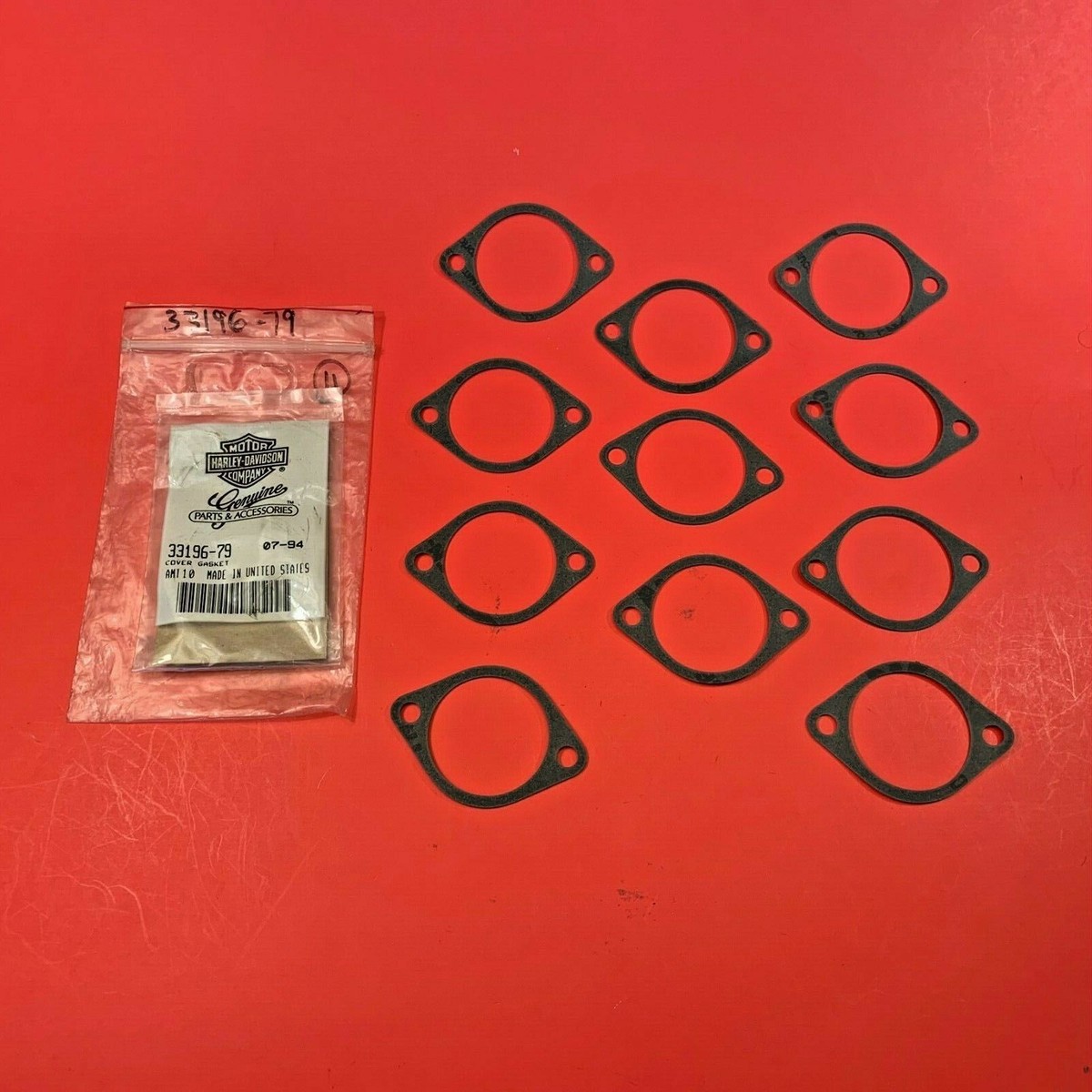 NOS OEM Harley Davidson 33196-79 Shifter Cover Gasket LOT OF