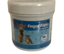 Avont Dental Finger Wipes For Dogs Cats 50 Pcs Size M Unscented Alcohol-Free