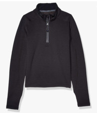 Terramar Baselayer Kids Sweater Winter Climasense half zip Black size L 14-16