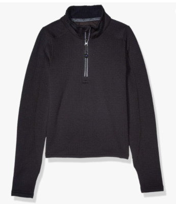 Terramar Baselayer Kids Sweater Winter Climasense half zip Black size L  14-16