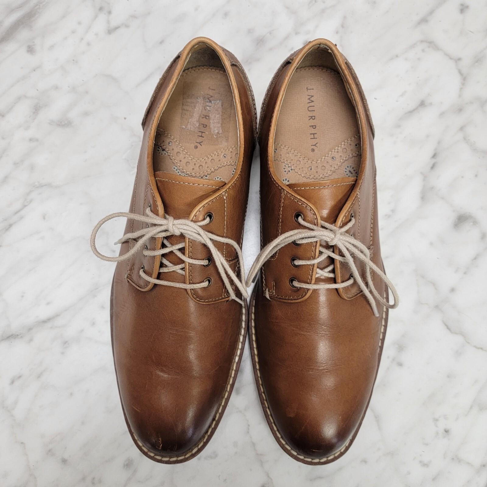 SAOLA Scarpe abito da uomo marroni Johnston & Murphy oxford taglia 8 M casual