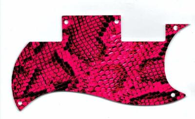 Pickguard Scratchplate Graphical  to fit Epiphone SG Special VE Snakeskin Pink