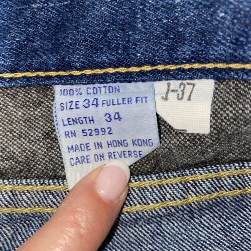 Vintage 80s Mens NWT Jordache Jeans Two Tone Denim Size 34/34 Fuller Fit NOS - Picture 7 of 9