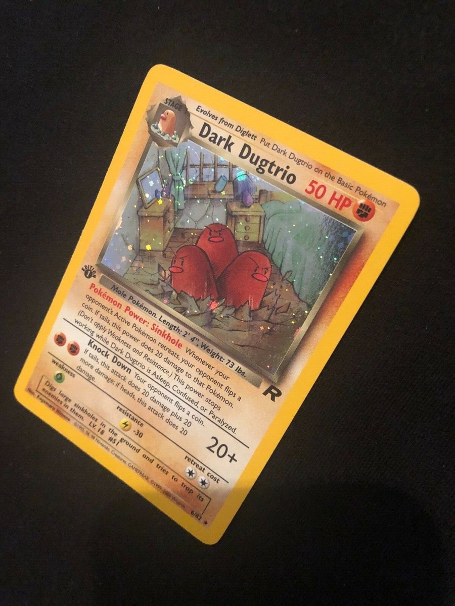 DARK DUGTRIO 6/82 1ST EDITION TEAM ROCKET SET HOLO RARE POKEMON