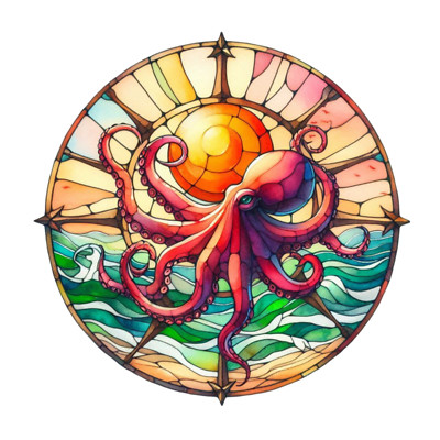 Wandtattoo Aufkleber Octopus Wandaufkleber 18X18 cm Groß